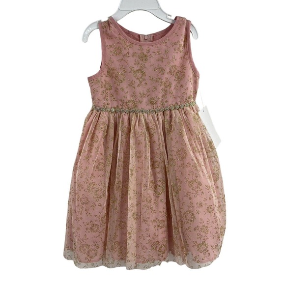 Rare Editions Baby Girls Pink‎ Sleeveless Fit + Flare Dress 18 Month New - Picture 1 of 5